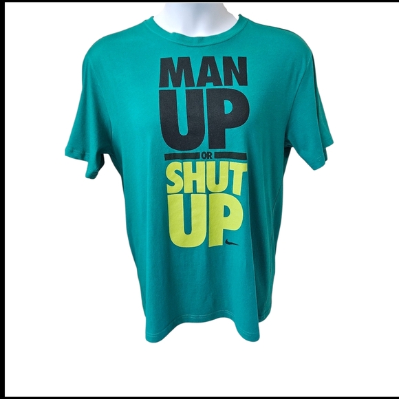 Nike Teal and Yellow Graphic Tee - Picture 2 of 15